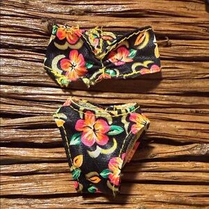 RARE COLORWAY! Vintage 1994 Tropical Splash Barbie #12446 Bikini Top & Bottoms
